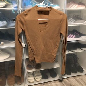 Trafaluc by Zara brown long sleeve top